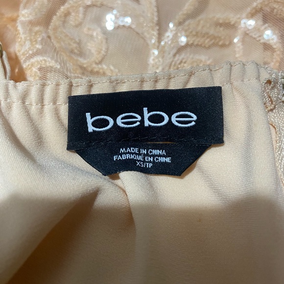 Bebe Bella Lace Sequin Dress Prom Spaghetti Strap Shrug Two Piece XS - Picture 6 of 6